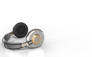 Beyaz arka plan üzerinde kulaklık