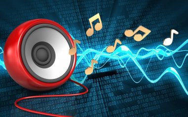 Hoparlör ses dalgası üzerinde