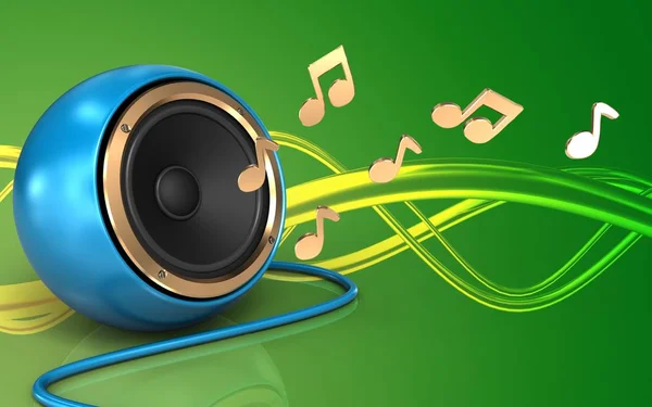 Blue sound speaker — Stock Photo, Image