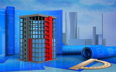  Rulo çizim ile Bina İnşaatı 