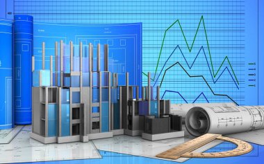 rulo çizim ile inşaat ilerleme 