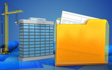 vinç ile genel bina 