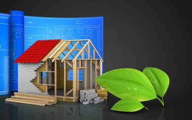  Çerçeve ile rulo çizim ev 