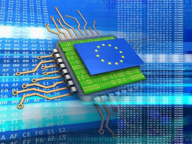  Elektronik mikroişlemci çizimi 