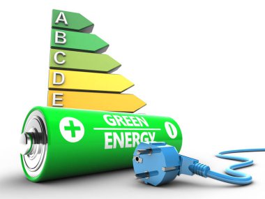  Beyaz arka plan üzerinde pil 