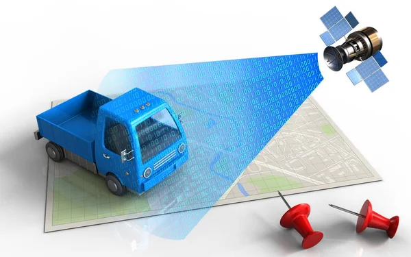 AP ile kamyon ve uydu dijital sinyal