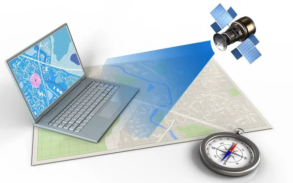 bilgisayar ile parlak harita