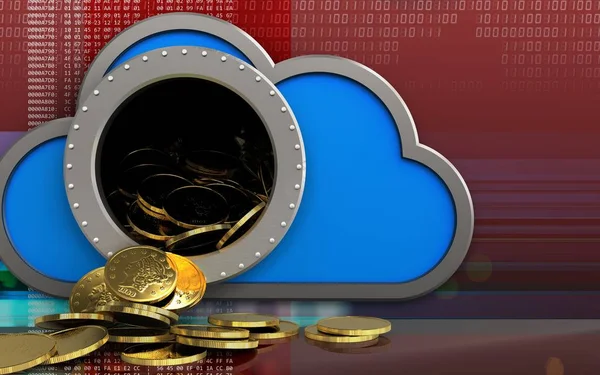 Ilustrace Cloud s mincemi — Stock fotografie