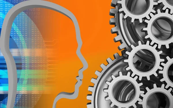 Turuncu arka plan baş dağılımı ile