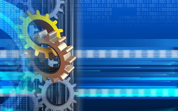  Gears'ı cyber arka plan üzerinde