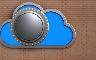 kasa kapısı ile bulut resmi