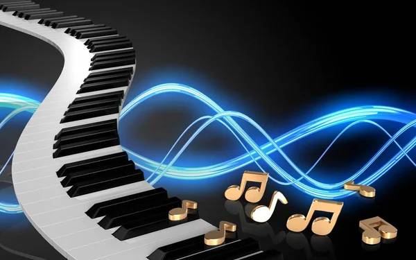 Illustration of piano keys — Stock Photo, Image