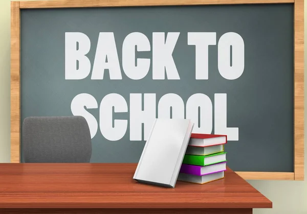 Illustrazione del testo del ritorno a scuola — Foto Stock