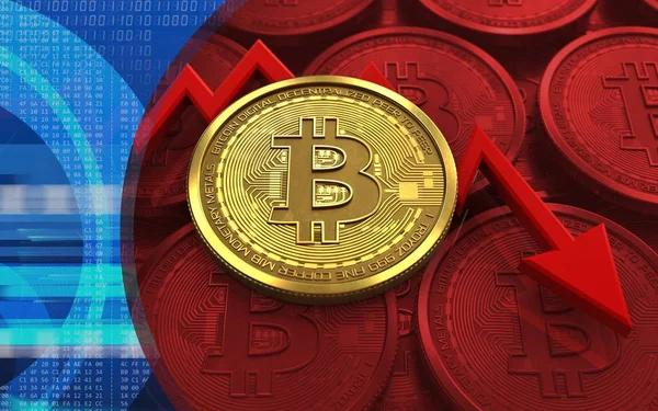 Illusztráció: bitcoin, mint háttér — Stock Fotó