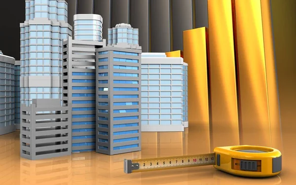  Şehir binalar inşaat çizimi