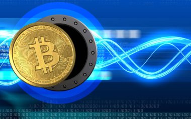 bitcoin arka plan üzerinde gösterimi