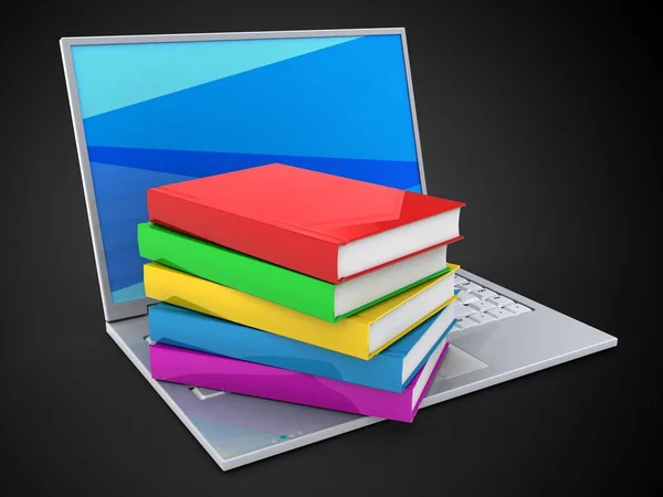 Illustratie van de laptop op achtergrond — Stockfoto