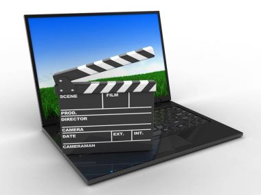  dizüstü bilgisayar arka plan üzerinde gösterimi