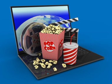  dizüstü bilgisayar arka plan üzerinde gösterimi