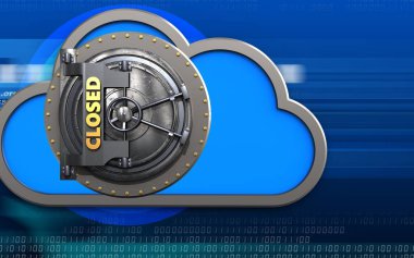  kapalı kasa kapısı ile bulut