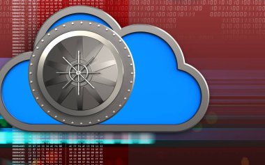 kasa kapısı ile bulut resmi