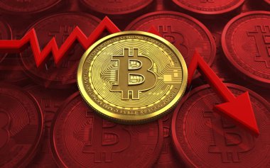 bitcoin arka plan üzerinde gösterimi