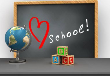 gri kara tahta çizimi