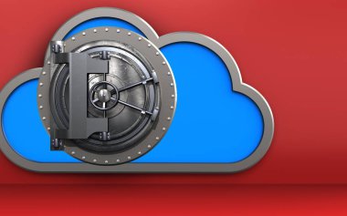 kasa kapısı ile bulut resmi