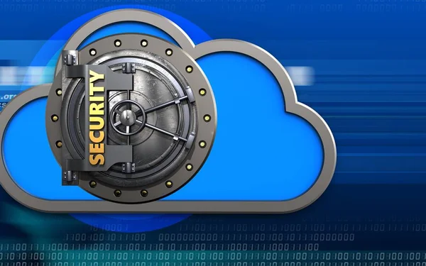 Cloud con porta di sicurezza — Foto Stock