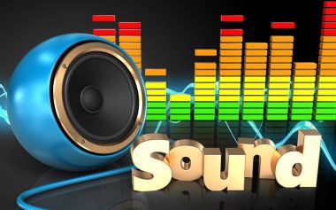  illüstrasyon mavi ses hoparlör