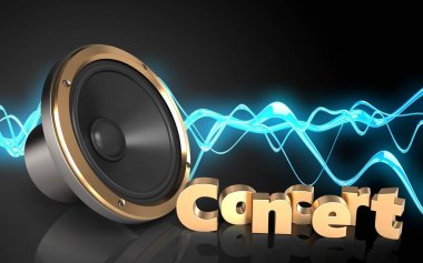 Hoparlör ses dalgası üzerinde 