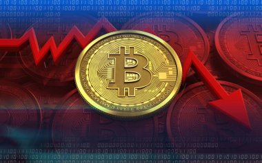 bitcoin arka plan üzerinde gösterimi