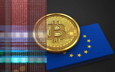 bitcoin arka plan üzerinde gösterimi