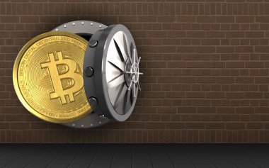 bitcoin arka plan üzerinde gösterimi