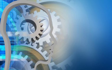 gears ile mavi arka plan üzerinde dişli