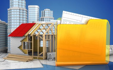 çerçeve ev çizimi