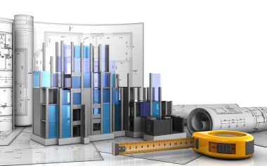  illüstrasyon inşaat ilerleme