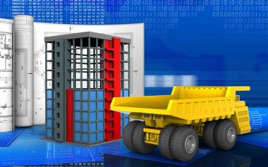 Bina inşaat çizimleri ile 