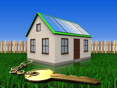 güneş paneli ile ev 