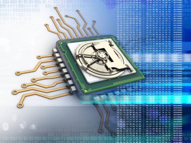  Elektronik mikroişlemci çizimi