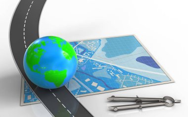 Dünya ve çember aracıyla göster