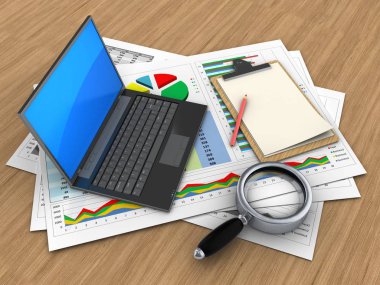 illüstrasyon iş belgelerinin