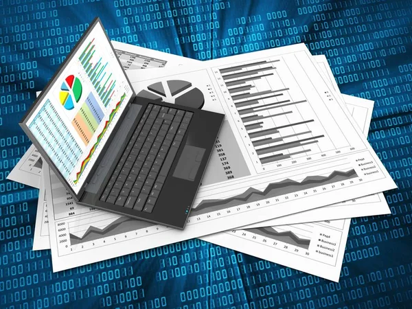 Illustration av affärsdiagram — Stockfoto