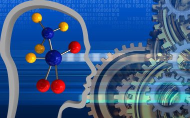  molekül cyber arka plan üzerinde 