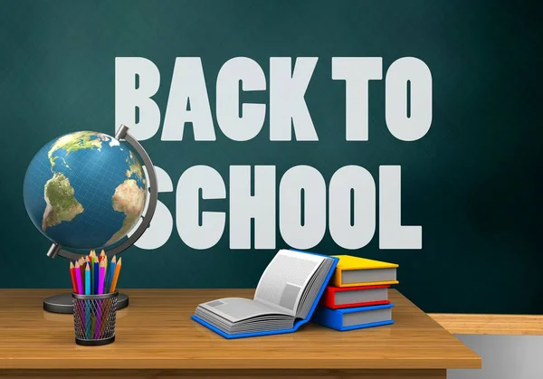 Schoolboard with back to school — Stock Photo, Image