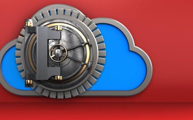 kasa kapısı ile bulut resmi