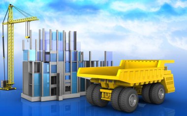 illüstrasyon inşaat ilerleme