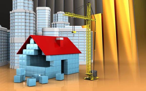 House blocks construction — Stock Photo, Image