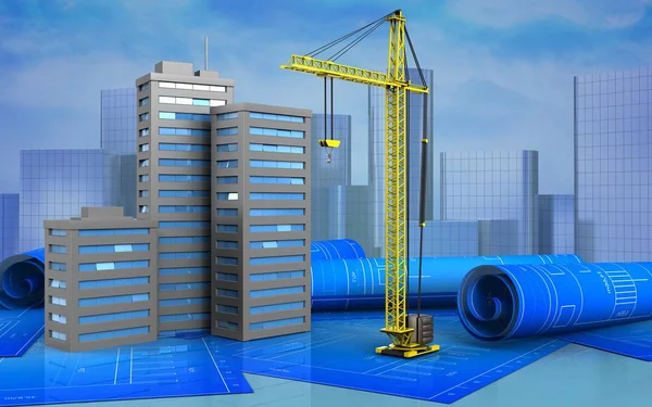 Illustration of city buildings — Stock Photo, Image