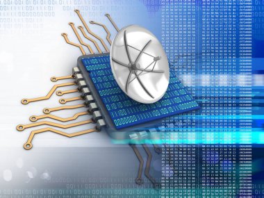  Elektronik mikroişlemci çizimi 